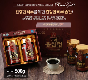 (Set 2 hũ x 250g) Cao Hồng Sâm 6 Năm Tuổi Royal Gold Chính Hãng Hàn Quốc Tặng kèm túi giấy